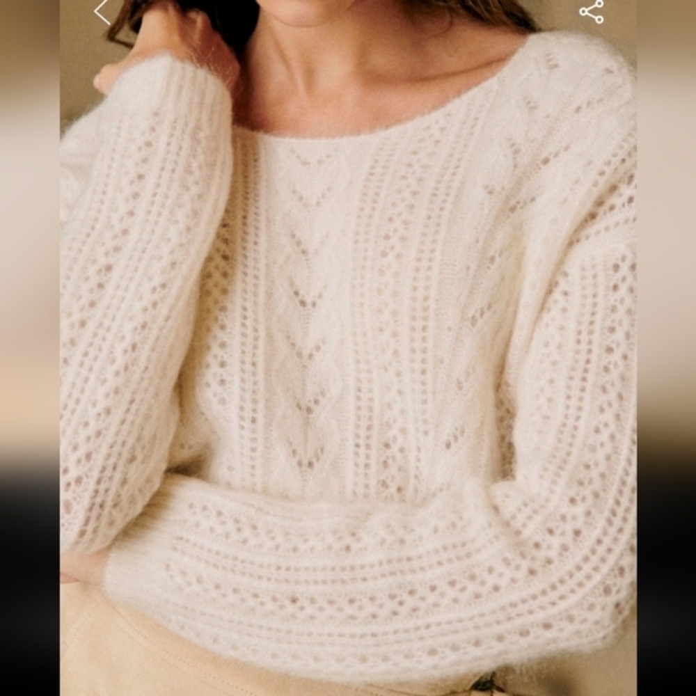 NWOT: Sezane Malou Jumper Ecru - Size L